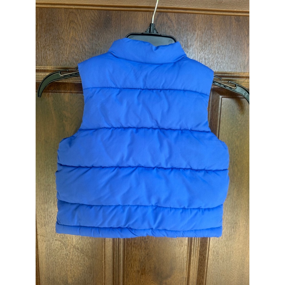 Janie and Jack Infant Boys Luxury Blue Lined Puffer Vest Layering Winter 12-18M - Picture 2 of 4
